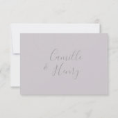 Invitation Elégant type lavande aquarelle mariage rsvp (Dos)