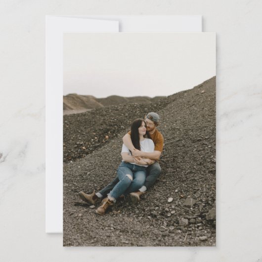 Invitation Élégant Type Mariage photo Monogram (Dos)