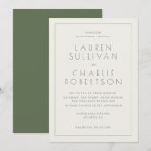 Invitation Élégant Typographique Beige (Devant / Derrière)