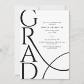 Invitation Elegant Typography Modern 2026 Graduation Party (Devant)