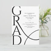 Invitation Elegant Typography Modern 2026 Graduation Party (Debout devant)