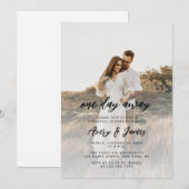 Invitation Élégant Un Jour De Dîner De Répétition Photo (Devant / Derrière)