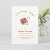 Invitation Élégant Un Nouveau Chapitre Commence Le Baby showe (Debout devant)