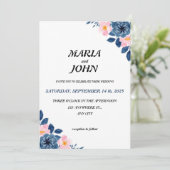 Invitation Élégant unique chic romantique minimaliste classiq (Debout devant)