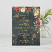 Invitation Elégant vacances Surprise fête d'anniversaire Wood (Debout devant)