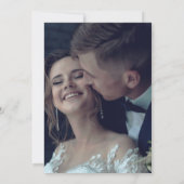 Invitation Élégant Vellum noir & blanc superposition Mariage  (Dos)