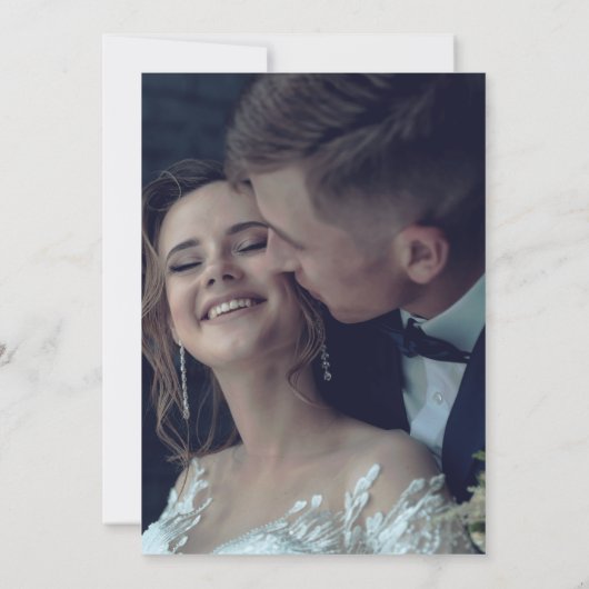 Invitation Élégant Vellum noir & blanc superposition Mariage  (Dos)