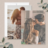 Invitation Élégant Vellum Overlay 2 Mariage photo