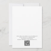 Invitation Élégant Vellum réel superposition QR Code Mariage  (Dos)