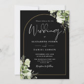 Invitation Élégant verdure Floral Arch Mariage photo (Devant)