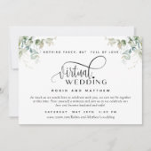 Invitation Élégant verdure, Mariage virtuel en ligne (Devant)