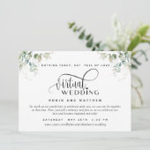 Invitation Élégant verdure, Mariage virtuel en ligne (Debout devant)