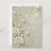 Invitation Elégant verre Pearl & Champagne 30e Mariage Anniv (Dos)