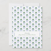 Invitation Elégant Vert Bleu Vacances Favoris (Dos)