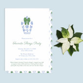 Invitation Elégant Vert Bleu Vacances Favoris