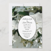 Invitation Élégant vert de forêt blanc Hydrangea Mariage (Devant)