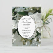 Invitation Élégant vert de forêt blanc Hydrangea Mariage (Debout devant)