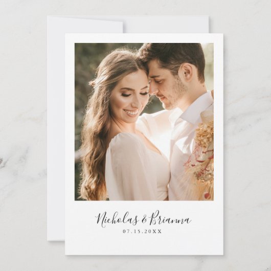 Invitation Elégant vert Eucalyptus Rose Mariage photo (Dos)