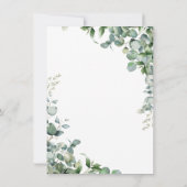 Invitation Elégant vert Floral Eucalyptus Mariage (Dos)