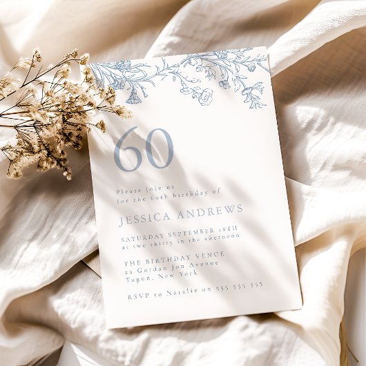 Invitation Elégant Victorien vintage 60e anniversaire