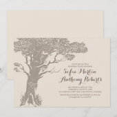 Invitation Élégant vieux arbre vintage dîner de répétition (Devant / Derrière)