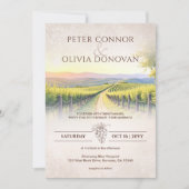 Invitation Élégant Vignoble romantique Rustique Mariage (Devant)