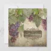 Invitation Élégant vignoble rustique Vignoble Automne Couples (Dos)
