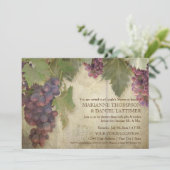 Invitation Élégant vignoble rustique Vignoble Automne Couples (Debout devant)