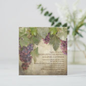 Invitation Élégant vignoble rustique Vignoble Automne Mariage (Debout devant)