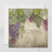 Invitation Élégant vignoble rustique Vignoble Automne Mariage (Dos)