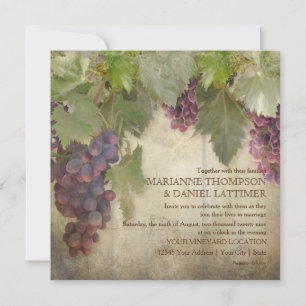 Invitation Élégant vignoble rustique Vignoble Automne Mariage