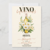 Invitation Élégant Vino avant Vows Winery Fête des mariées (Devant)