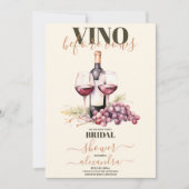 Invitation Élégant Vino avant Vows Winery Fête des mariées (Devant)