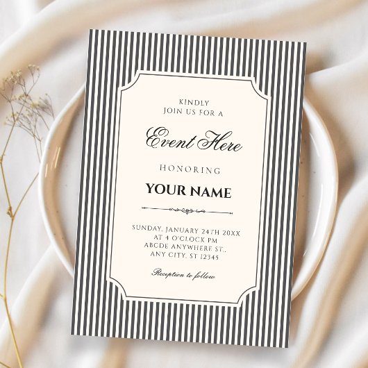 Invitation Élégant vintage