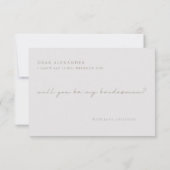 Invitation Elegant Vintage Be My Bridesman Proposal Card (Dos)