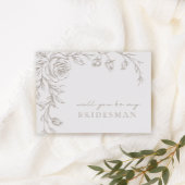 Invitation Elegant Vintage Be My Bridesman Proposal Card