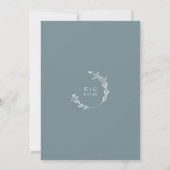 Invitation Élégant Vintage classique Turquoise Mariage en ver (Dos)