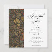Invitation Elegant Vintage Cottage Botanical Fall Shower Tea (Devant)