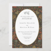 Invitation Elégant Vintage Cottage Mariage de automne botaniq (Devant)