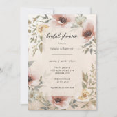 Invitation Elegant Vintage Floral Bridal Shower  (Devant)