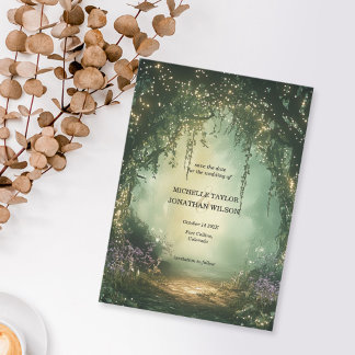 Invitation Elegant Vintage Floral Victorian Enchanted Forest