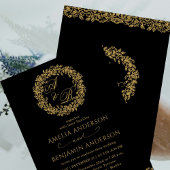 Invitation Elegant Vintage French Gold Floral Wedding