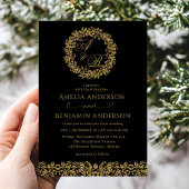Invitation Elegant Vintage French Gold Floral Wedding