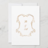 Invitation Elégant Vintage Gold Frame Mariage islamique (Dos)