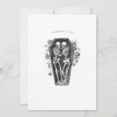 Invitation Elegant Vintage Gothic Black Toile Skull Wedding (Dos)