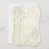 Invitation Élégant Vintage moderne Joli Mariage en bois flora (Dos)