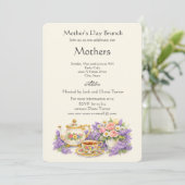 Invitation Elegant Vintage Mother's Day Brunch  (Debout devant)