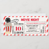 Invitation Élégant Vintage Movie Nuit Anniversaire Billet de  (Devant)