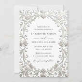 Invitation Elegant Vintage Ornate Frame Wedding (Devant)