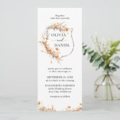 Invitation Élégant Vintage Whimsical Fleur sauvage Mariage (Debout devant)